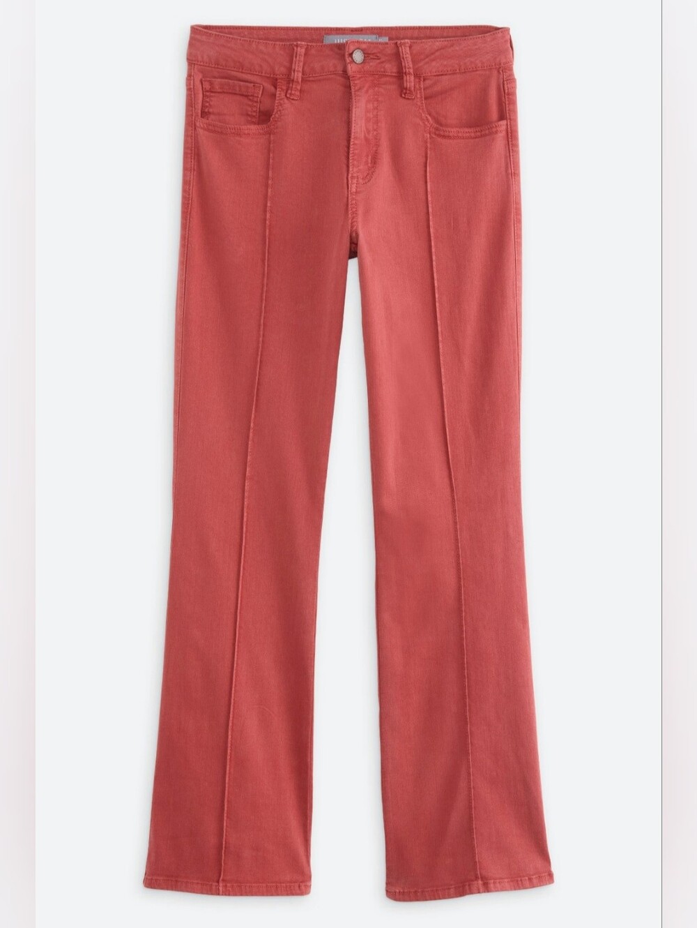 Just USA Size 14 Pintuck Flare Pants Red